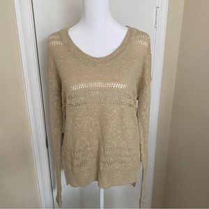 Quotation Sweater Khaki Size Small NWT